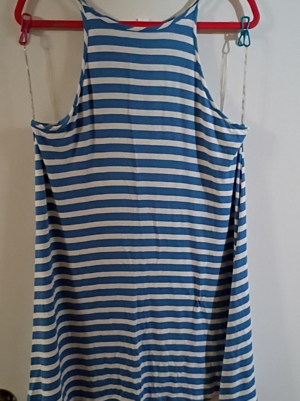 Kiwi + Punch Blue and White Striped Sleeveless Dress – Size XL